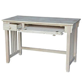 Fast Furnishings Unfinished Wood Computer Desk w/ Tray